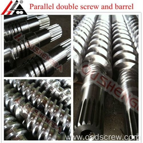 rotation counter parallel double extruder screw cylinder parallel blocks